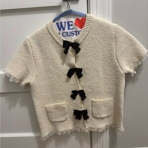 Zara Bow Knit Cardigan